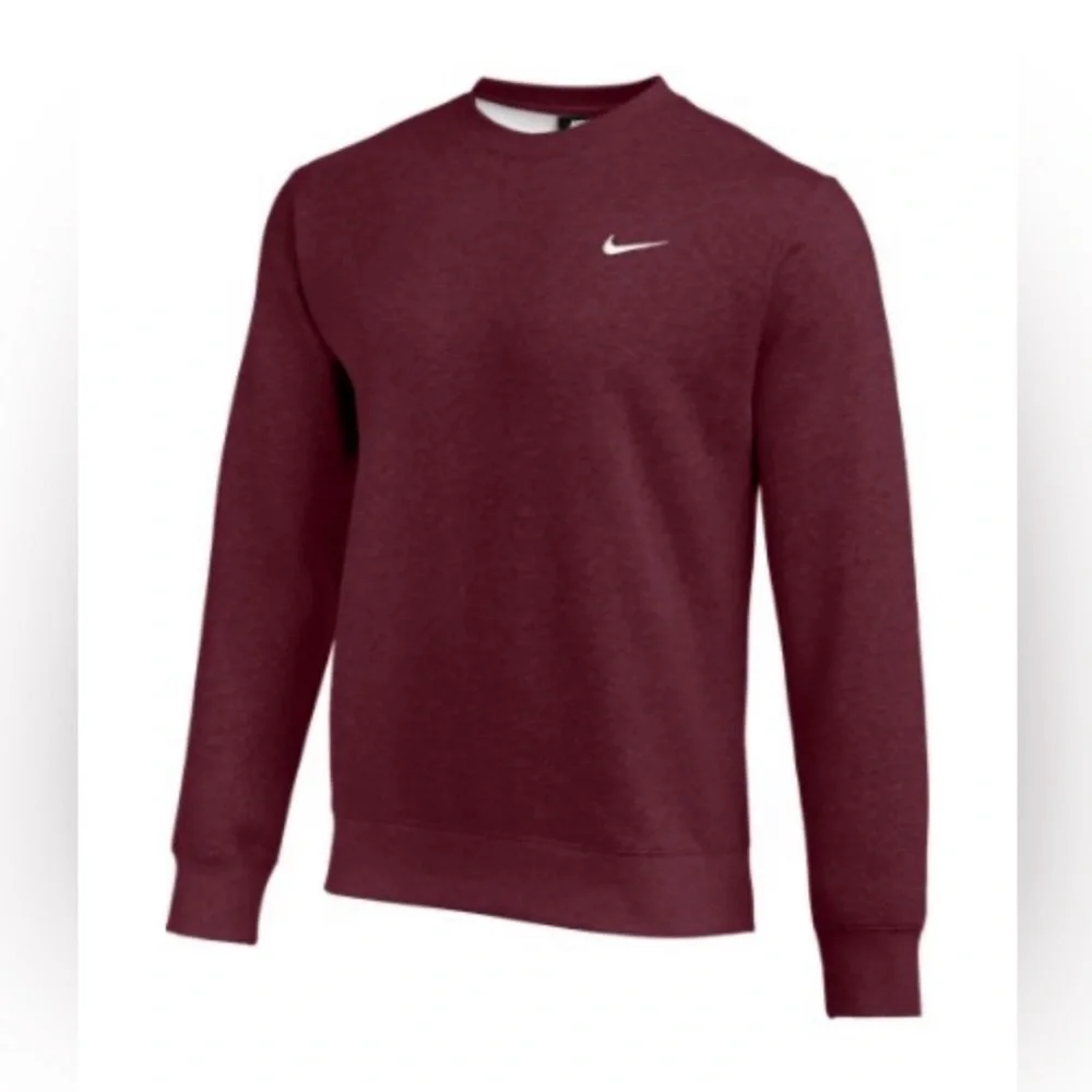 NEW Nike Maroon Team Club Pullover Crewneck Sweatshirt Size Medium